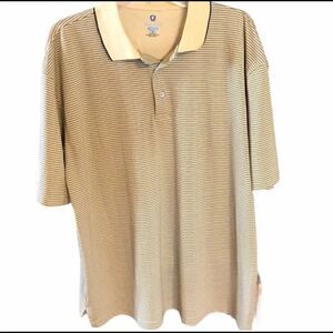 MENS XL Pro Tour Cool Play Polo Shirt Yellow Blue
